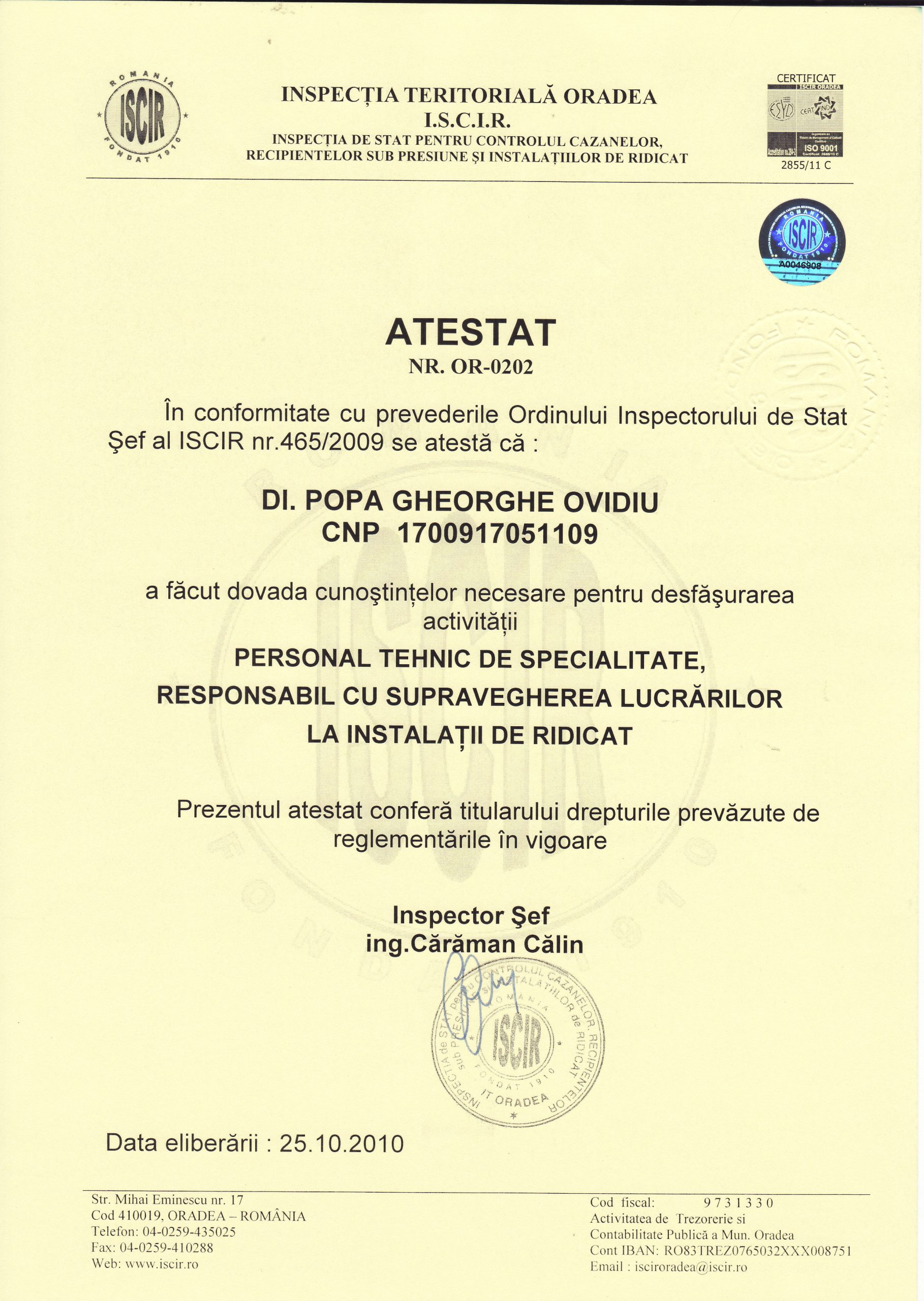 Atestat RSL — Popa Ovidiu