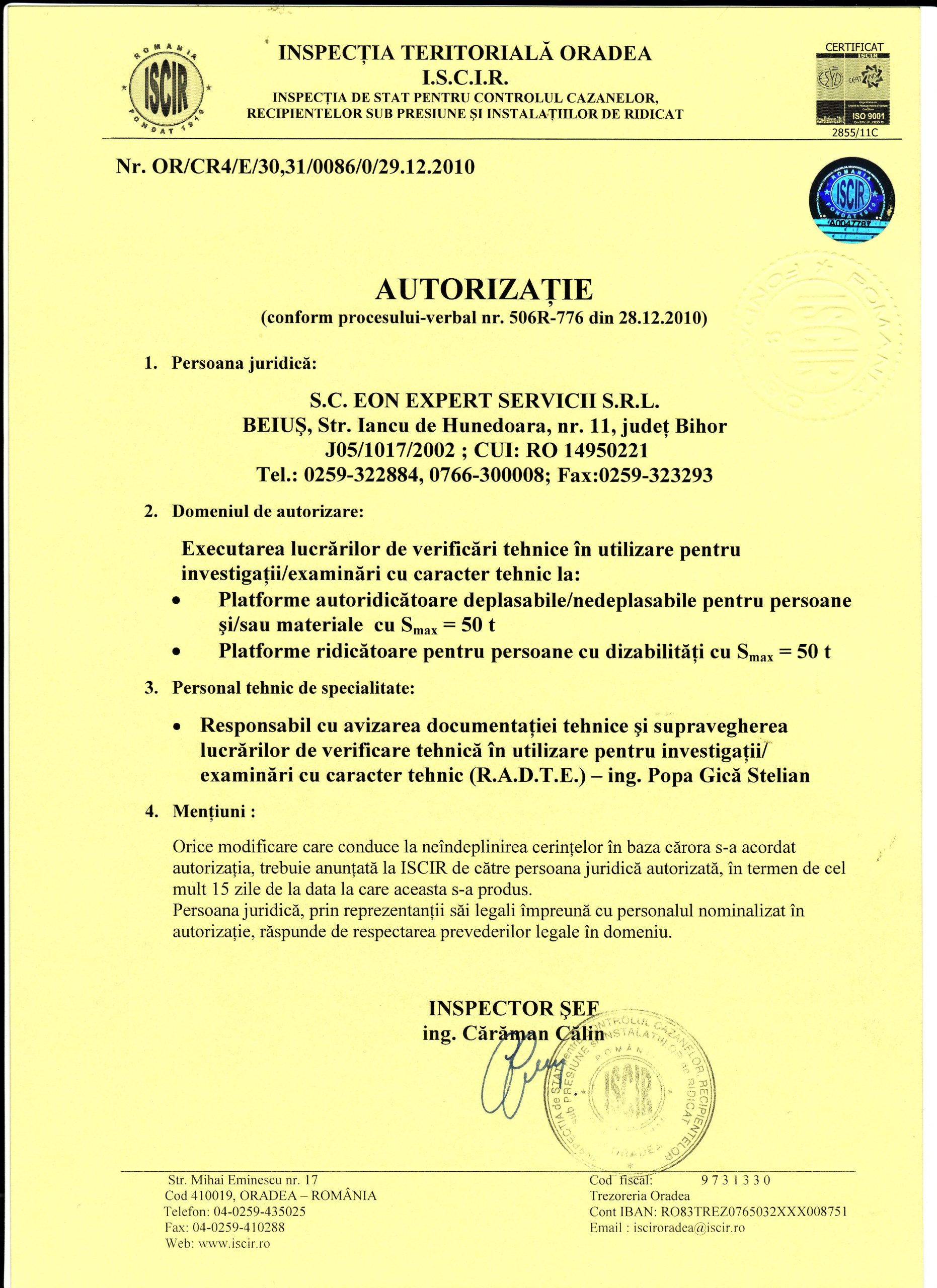Autorizație Expertiză — Platforme